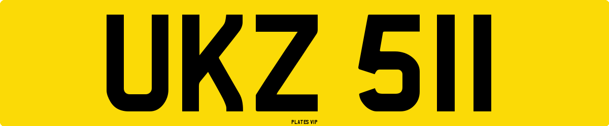 UKZ 511 Number Plate