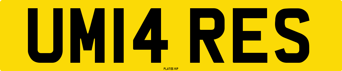 UM14 RES Number Plate