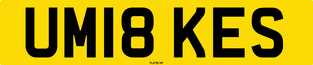 UM18 KES Number Plate