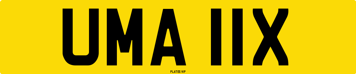 UMA 11X Number Plate