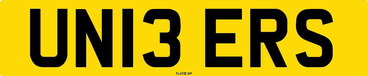 UN13 ERS Number Plate