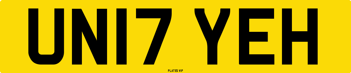 UN17 YEH Number Plate