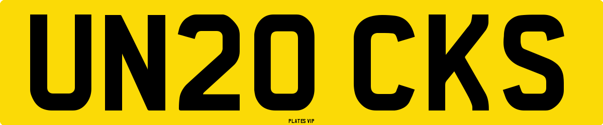 UN20 CKS Number Plate
