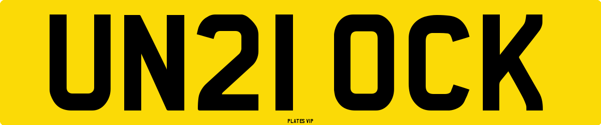 UN21 OCK Number Plate