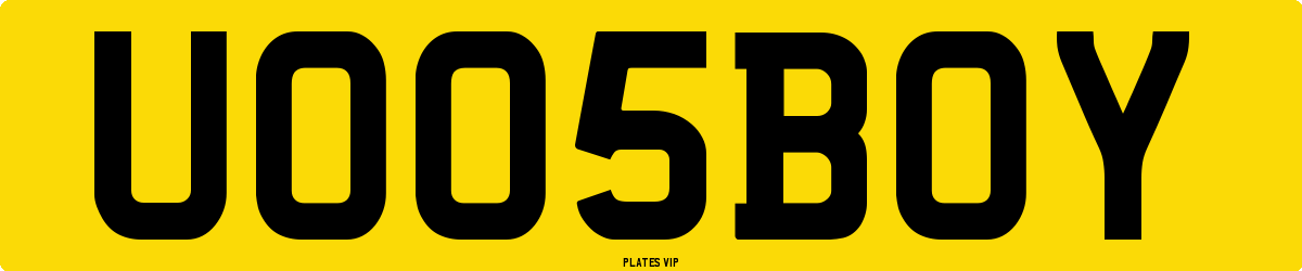 UO 05 BOY Number Plate