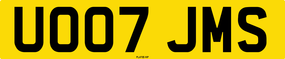UO07 JMS Number Plate