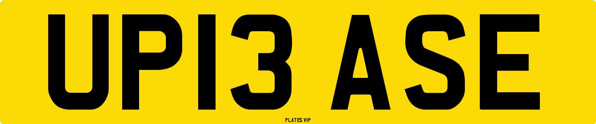 UP13 ASE Number Plate