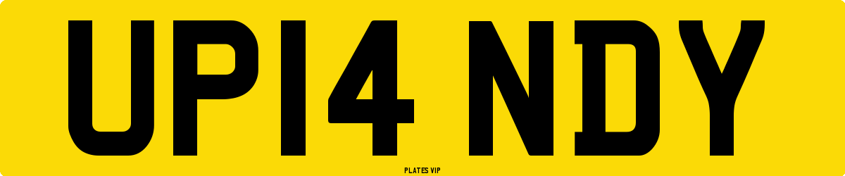 UP14 NDY Number Plate