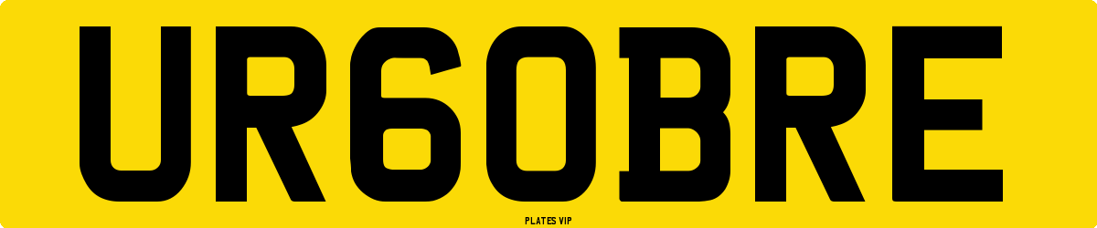 UR 60 BRE Number Plate