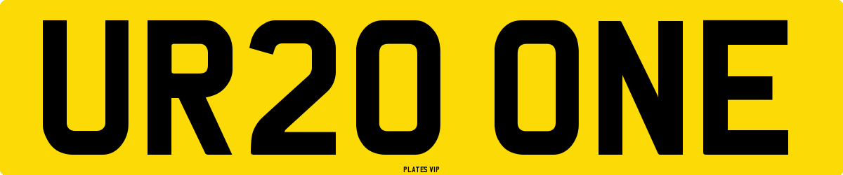 UR20 ONE Number Plate