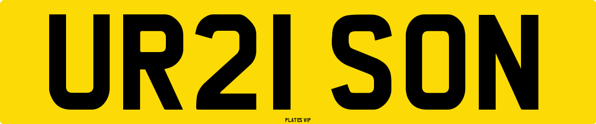 UR21 SON Number Plate