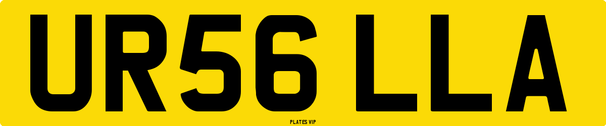 UR56 LLA Number Plate