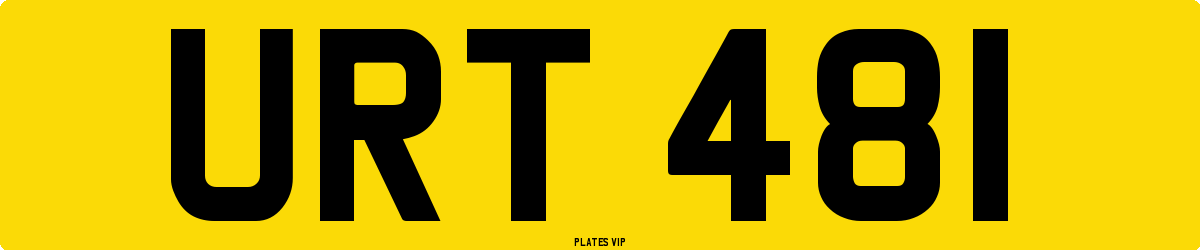 URT 481 Number Plate