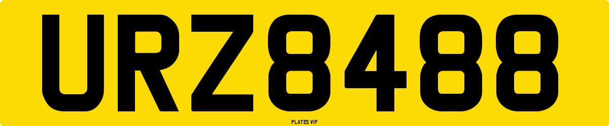 URZ8488 Number Plate