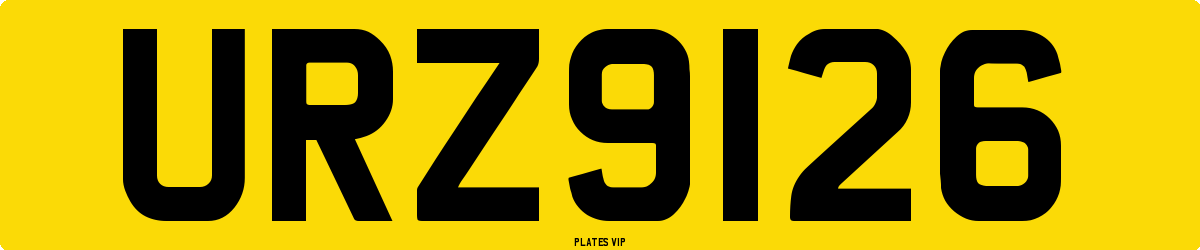 URZ9126 Number Plate
