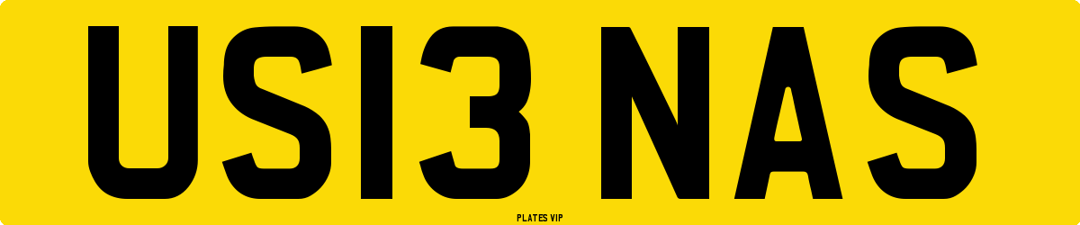 US13 NAS Number Plate