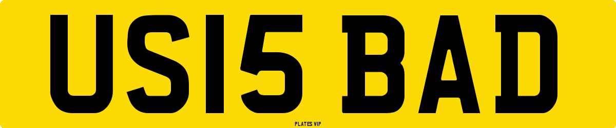 US15 BAD Number Plate