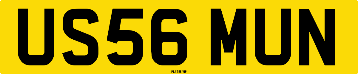 US56 MUN Number Plate