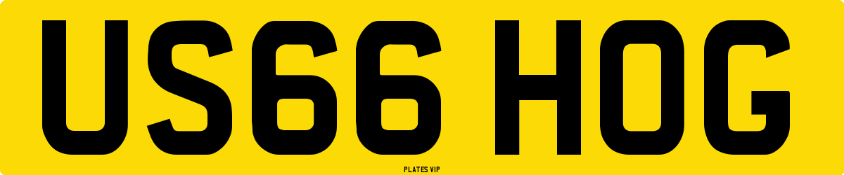 US66 HOG Number Plate