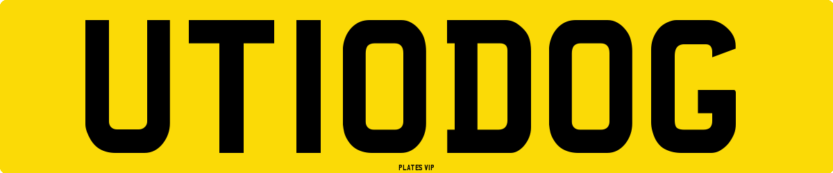 UT 10 DOG Number Plate