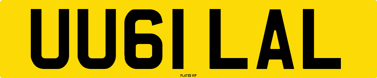 UU61 LAL Number Plate