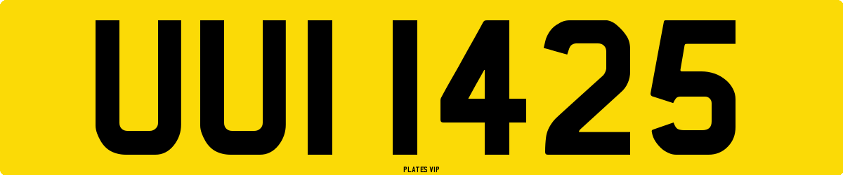 UUI 1425 Number Plate