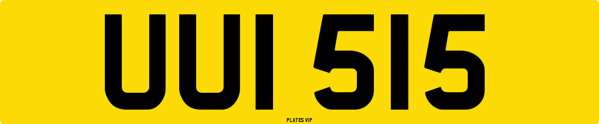 UUI 515 Number Plate