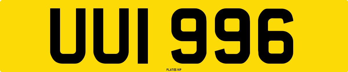 UUI 996 Number Plate