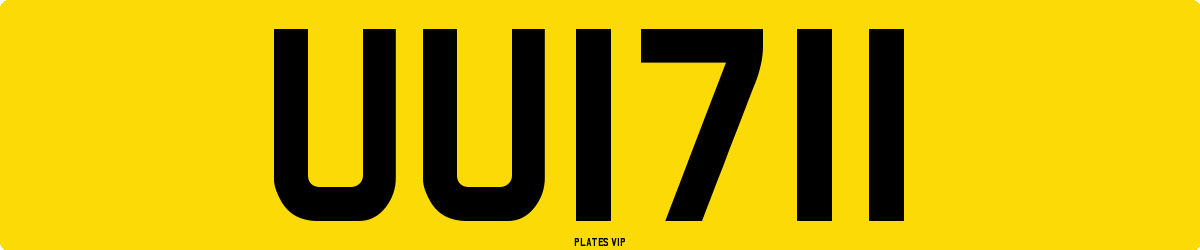 UUI711 Number Plate
