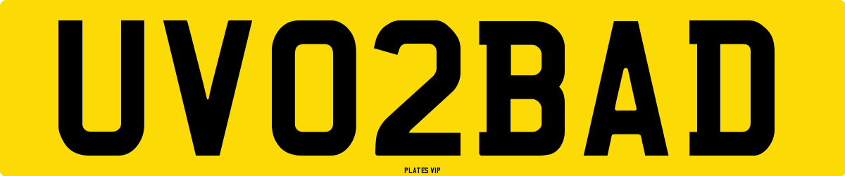 UV 02 BAD Number Plate