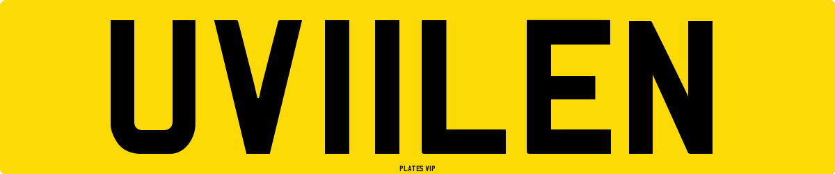 UV11LEN Number Plate