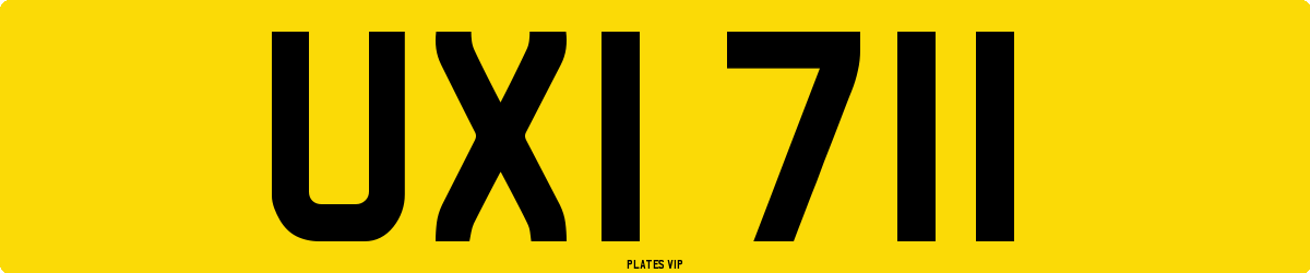 UXI 711 Number Plate