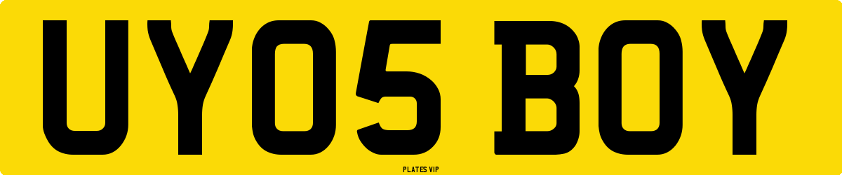 UY05 BOY Number Plate