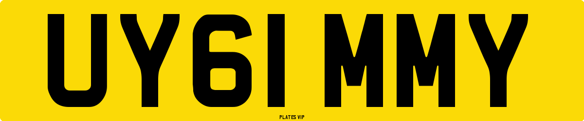 UY61 MMY Number Plate