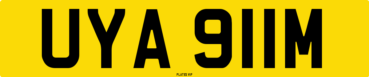 UYA 911M Number Plate