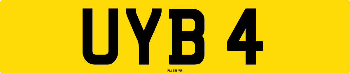 UYB 4 Number Plate