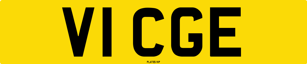 V1 CGE Number Plate