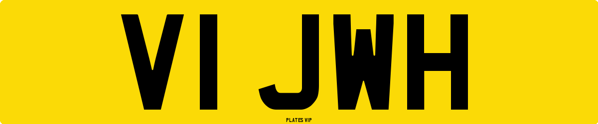 V1 JWH Number Plate