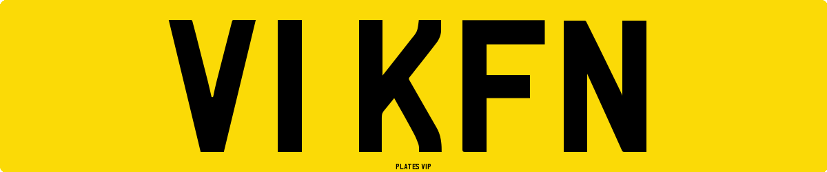 V1 KFN Number Plate