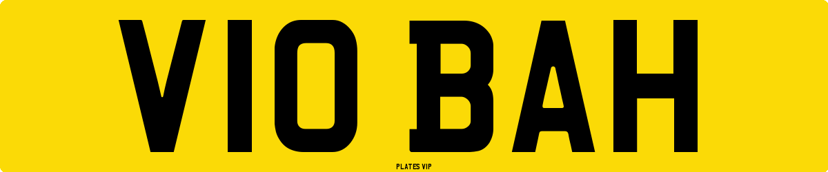 V10 BAH Number Plate