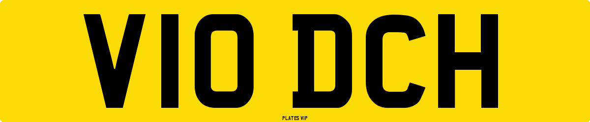 V10 DCH Number Plate