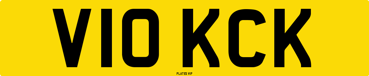 V10 KCK Number Plate