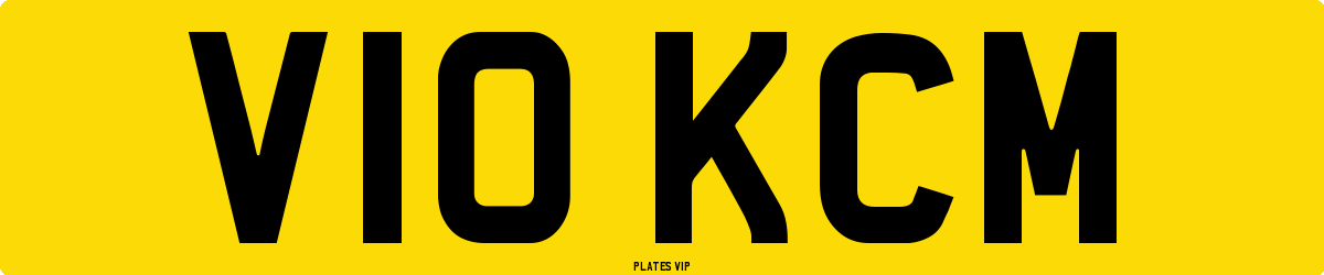 V10 KCM Number Plate