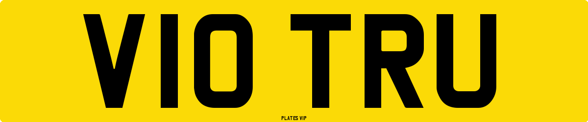 V10 TRU Number Plate