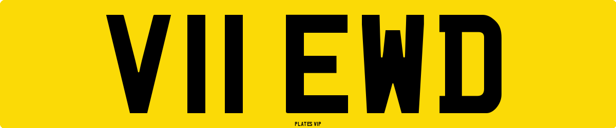 V11 EWD Number Plate