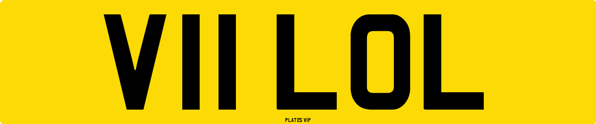 V11 LOL Number Plate