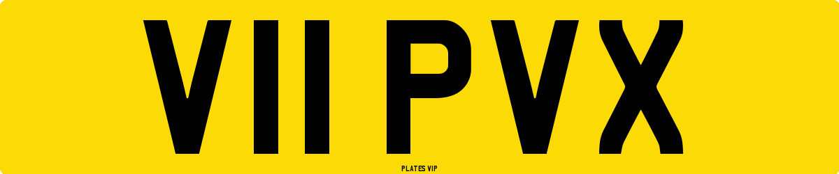 V11 PVX Number Plate