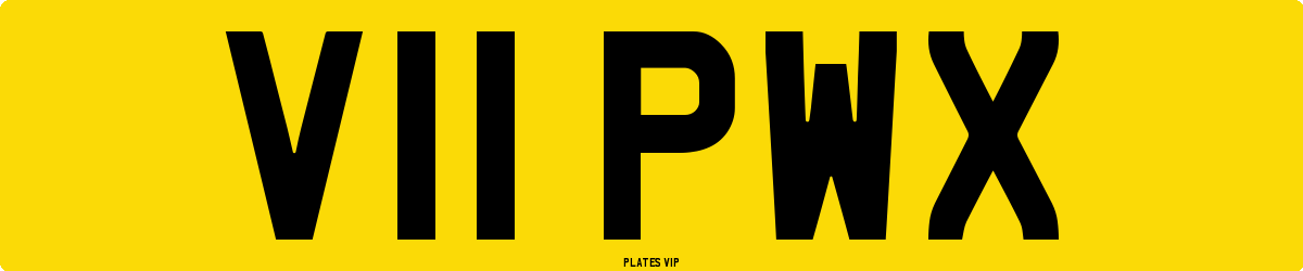 V11 PWX Number Plate