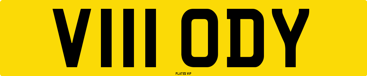 V111 ODY Number Plate