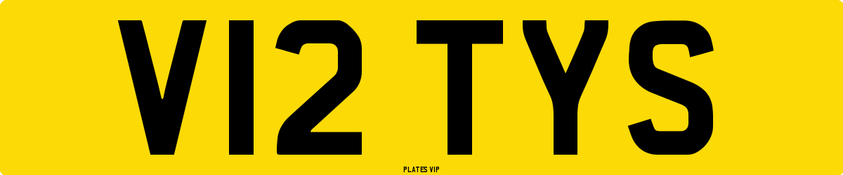 V12 TYS Number Plate